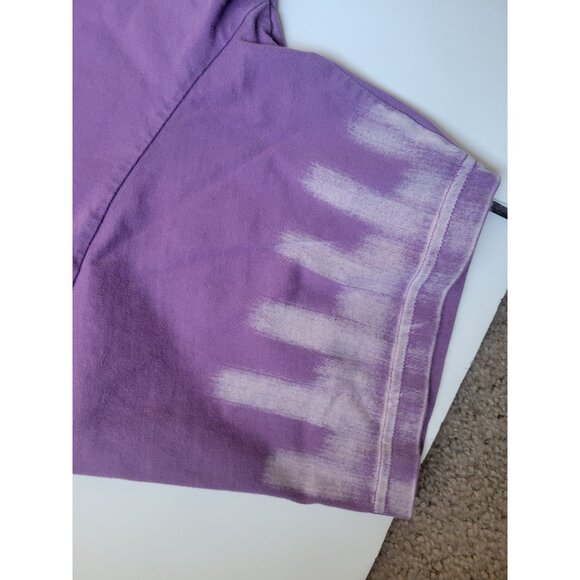 Teddy Fresh Acid Trip brushed bleach dye T-shirt in purple with a trippy bear - Picture 3 of 7